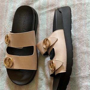 coach platform sandals